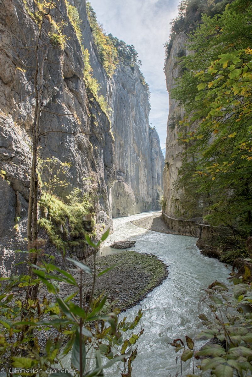 Aarelauf in die Schlucht  