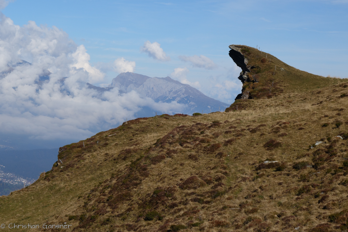 Felsplatte unterhalb Piz Mundaun  