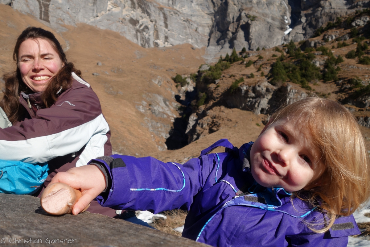 Zmittag an der warmen Sonne