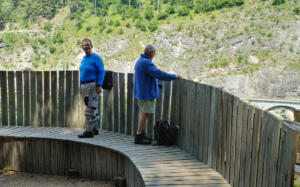 Papi am Aussichtspunktbeim Landwasserviadukt